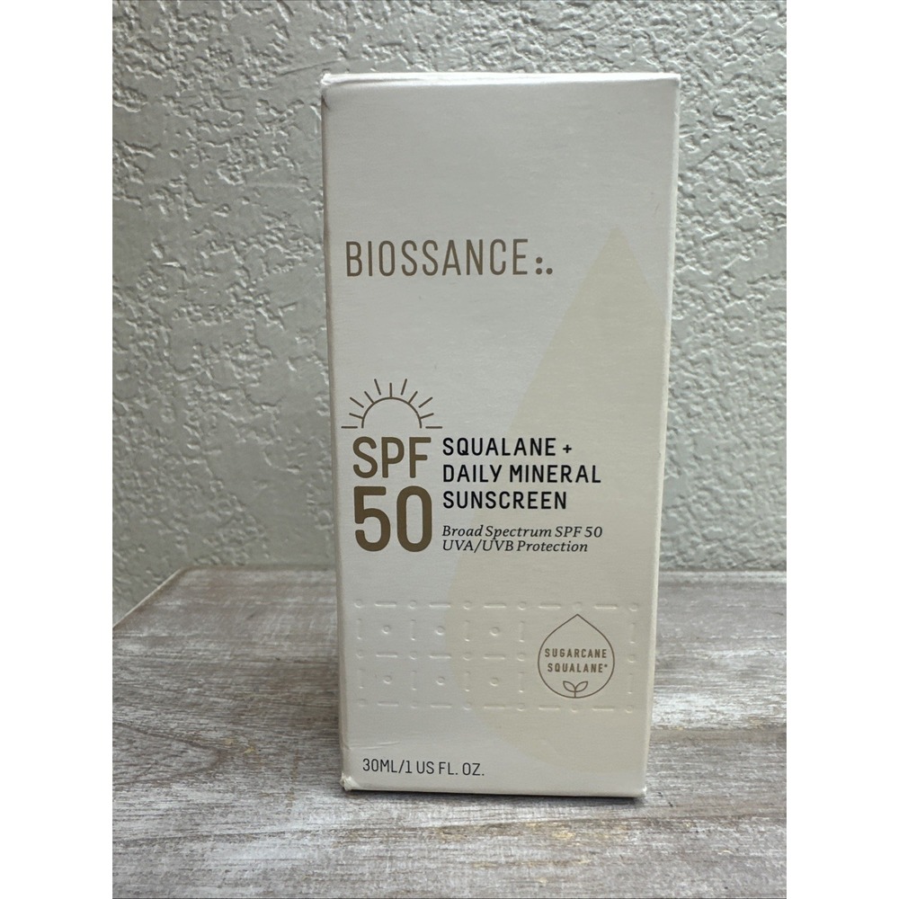$10 🌙 Biossance Squalane Daily Mineral SPF 50 1 oz SEALED SUNSCREEN 12/27 NEW